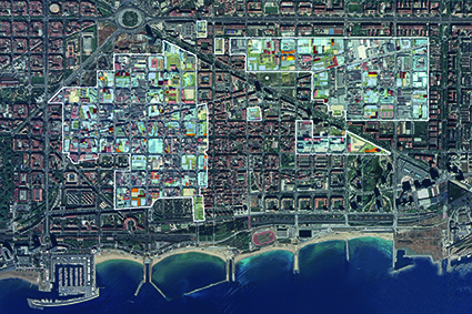 Zones concernées par le projet d’urbanisme 22@Barcelona