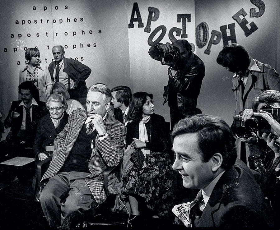 Roland Barthes dans l’émission Apostrophes de Bernard Pivot, en 1977 © Louis Monier / Bridgeman Images