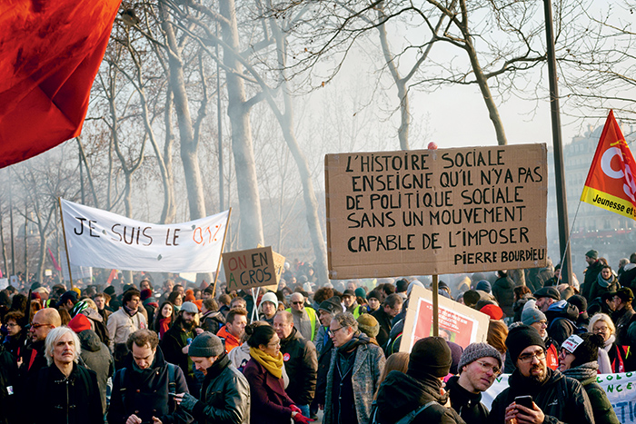 Manifestation contre la réforme des retraites, à Paris, le 24 janvier 2020 © Martin Noda / Hans Lucas