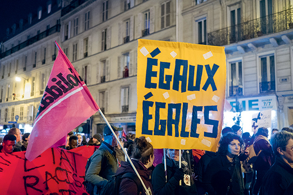 Marche pour la Journée internationale des migrants, Paris, le 18 décembre 2019 © Rose Lecat / Hans Lucas