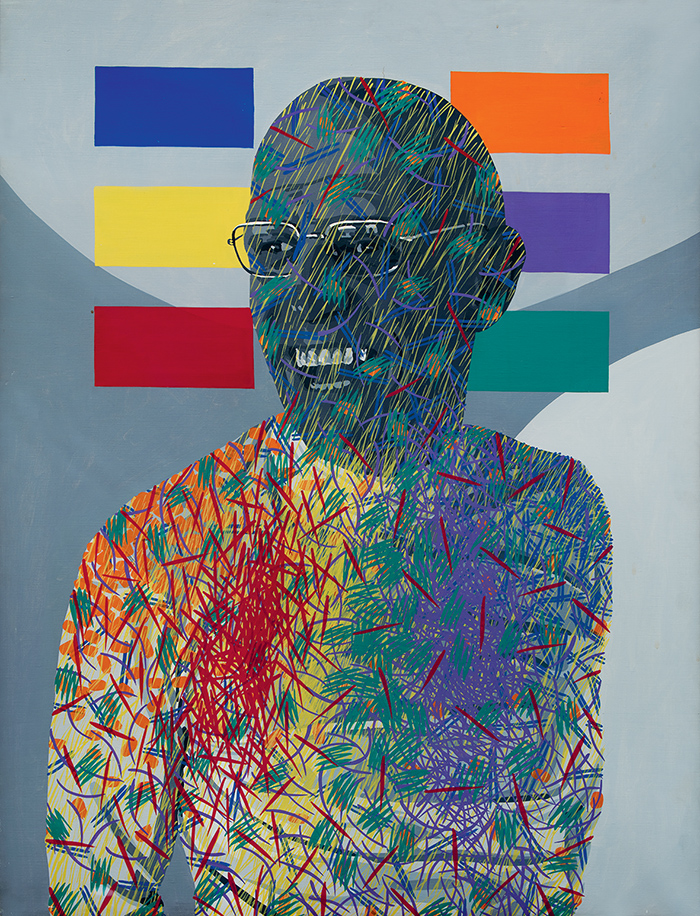 Gérard Fromanger, Michel (Portrait de Michel Foucault), série Splendeurs II, huile sur toile, 1976, collection privée. © Raphaële Kriegel