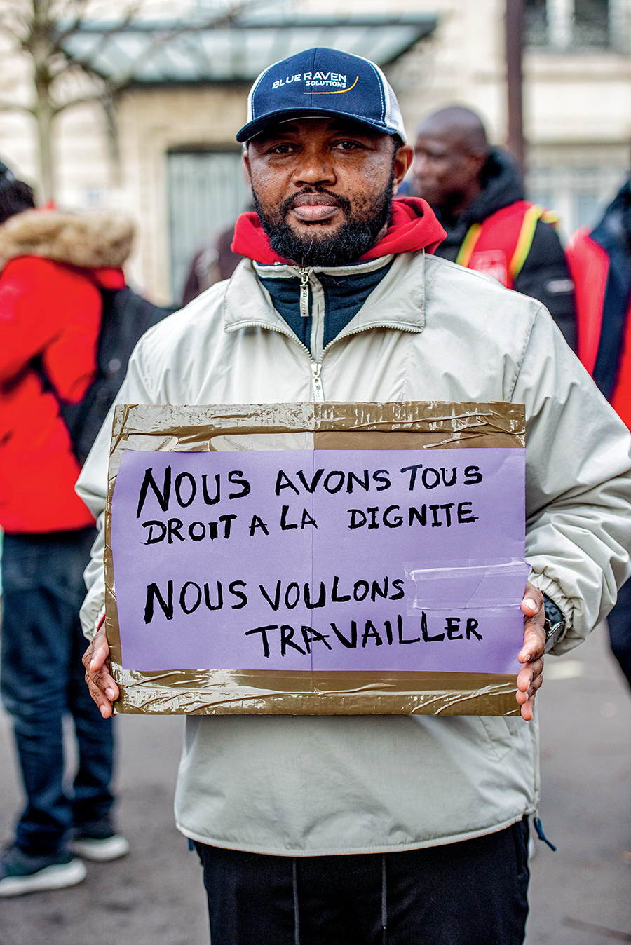 Manifestation devant l’Assemblée nationale contre la nouvelle loi immigration, Paris, 11 décembre 2023 © Cedric Lemoine/SIPA