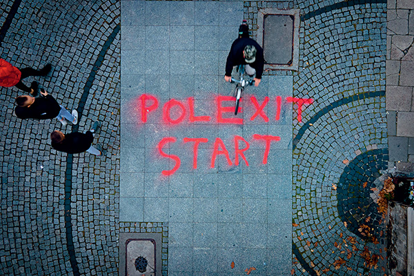 Graffiti dans le centre de Varsovie, 9 octobre 2021  © Jaap Arriens/Sipa USA/Sipa