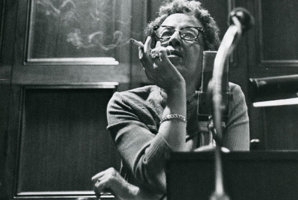 Arendt à l’université de Chicago en 1966 © Courtesy of the Hannah Arendt Bl